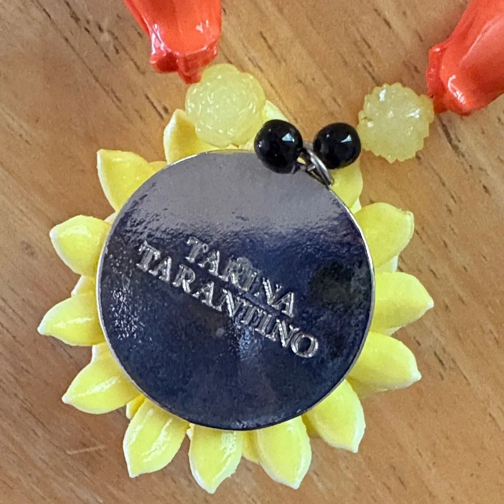 Tarina Tarantino Skull & Floral Necklace. - Picture 4 of 7